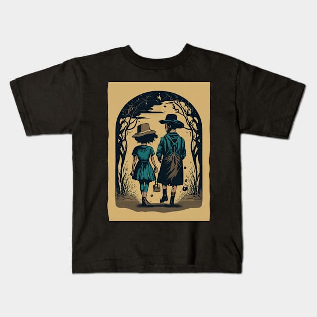 Ephemeral Embrace: A Dark Valentine’s Tale Kids T-Shirt by zeevana